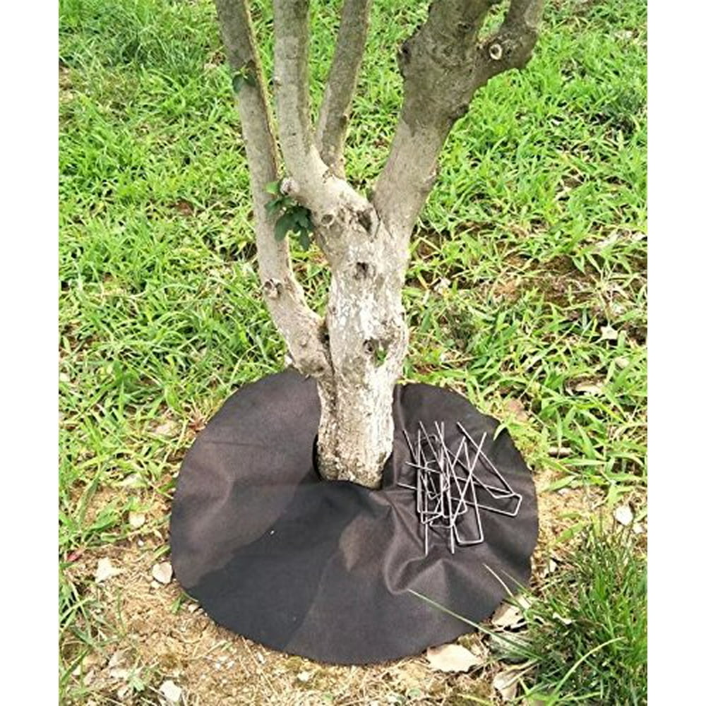 Agfabric EasyPlant Weed Block Mulch,Tree Mat,Weed Barrier Mat,Non