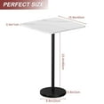 thumbnail image 6 of Pedestal Side Table, Small Black Square Drink Table for Small Spaces, Modern Martini Cocktail Accent Table with Faux Marble Top & Sturdy Base, Sofa Couch End Table for Living Room Office Bedroom, 6 of 13