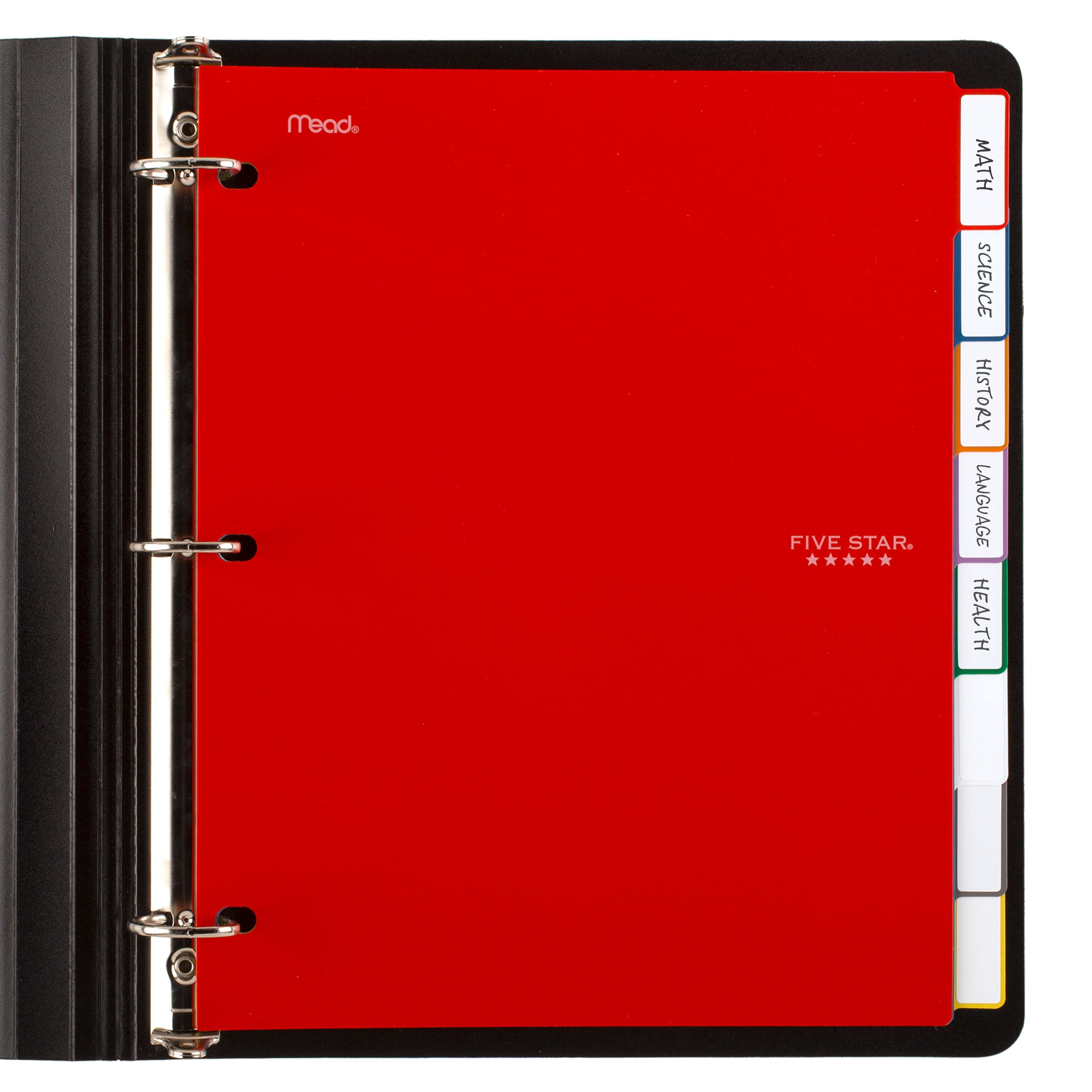 Five Star Tab Dividers, Reversible, Poly, 8 Pack