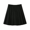 thumbnail image 6 of Babysbule Women Skirts Fashion Women Pleated A-Line Skirt Anti-Burnout Solid High Waist Short Skirt, 6 of 8