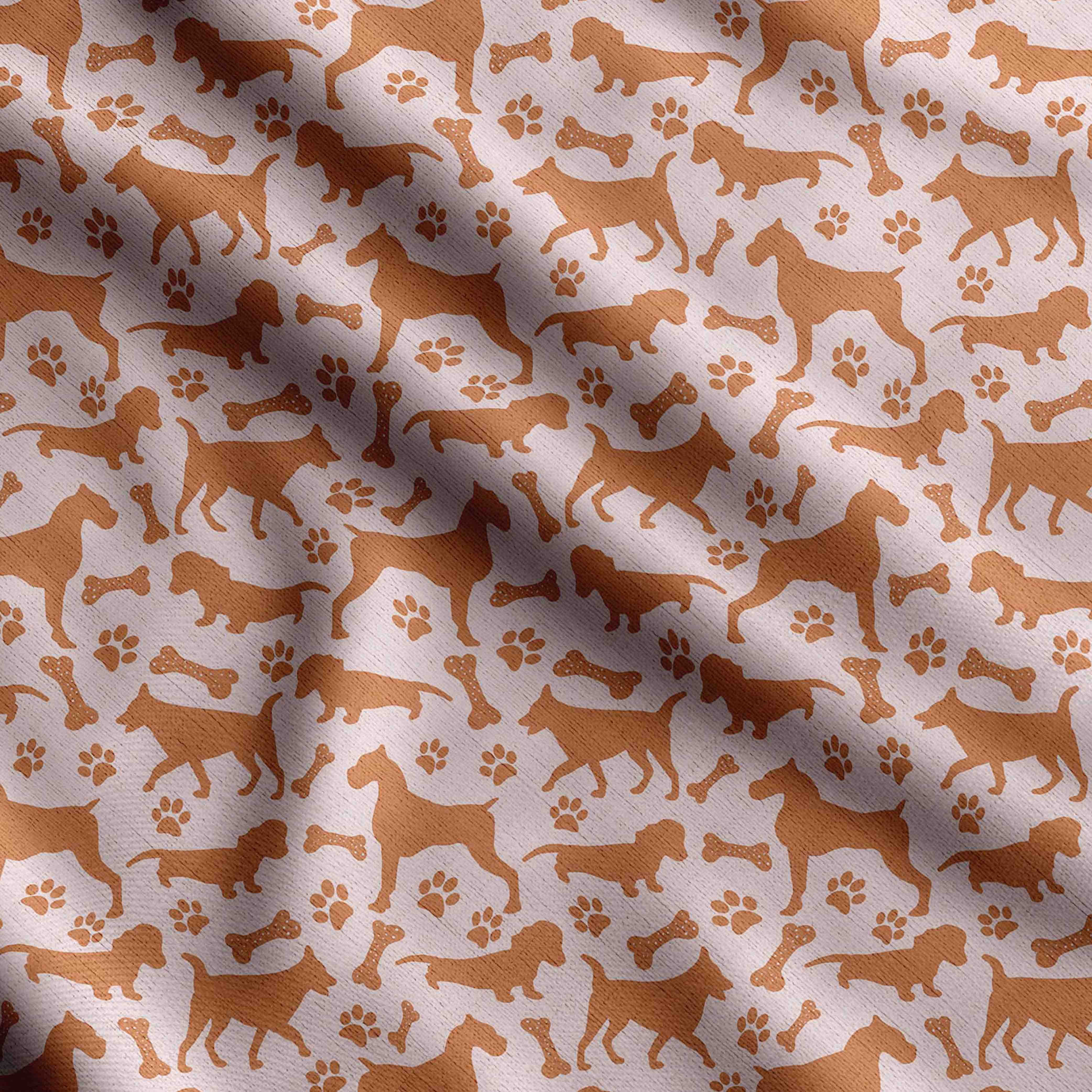 Soimoi Dog Print,Cotton Poplin, Sewing Fabric Sold by The Yard 42 Inch ...