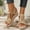 Khaki, variant on Women Shoes Wide Width Sandals for Women Faux Leather Peep Toe Platform Wedge Sandals Front Zipper Adjustable Hook Loop Back Strap Comfort Trendy Summer Casual Dress Sandals for Women Large Size