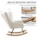 thumbnail image 4 of Moderno forrado teddy rocking chair para nursery-glider con high back armrests y side pocket comfortable accent chair, 4 of 7