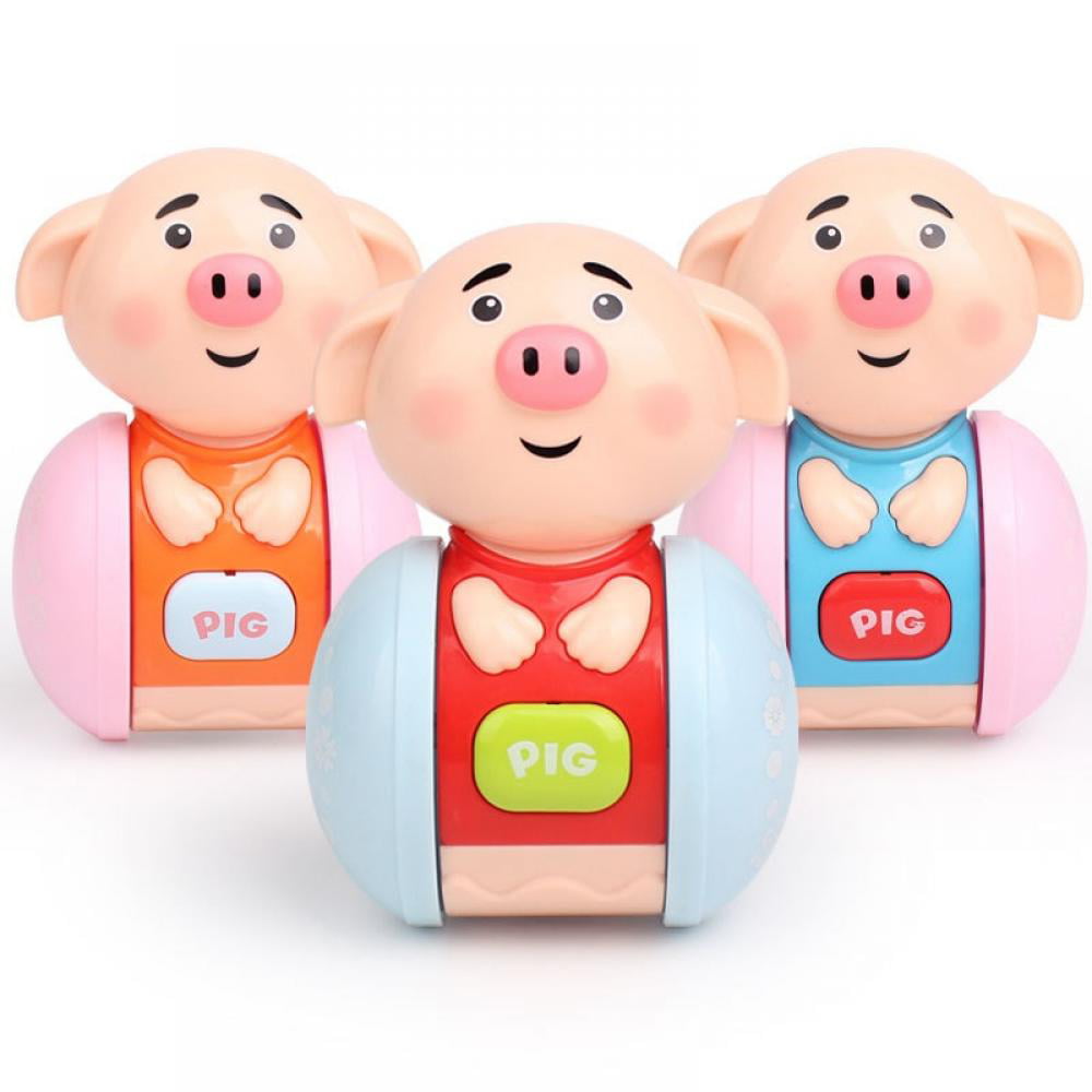 Baby Rattles Tumbler Running Doll Bell Ring Educational Roly-poly Toys for Kids 