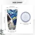 thumbnail image 4 of Fotbe Vintage Starry Sky Shark Pattern 20 oz Tumbler Stainless Steel Vacuum Insulated Coffee Ice Cup Double Wall Travel Flask Leak-proof Coffee Cup-Without Straw, 4 of 8
