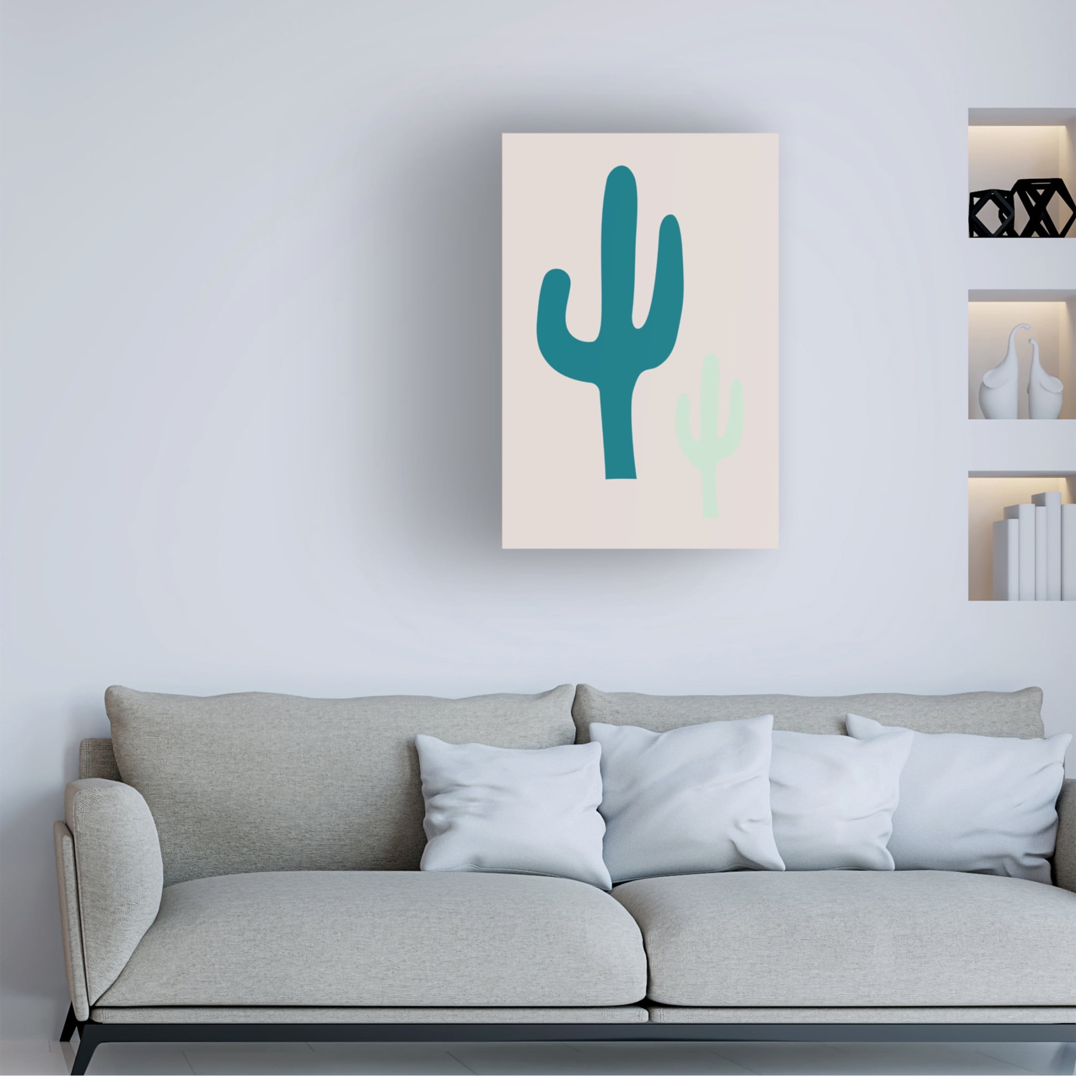 Trademark Fine Art Pictufy Studio Cactus Beige Canvas Wall Art