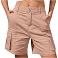 thumbnail image 2 of UVEASISHA Summer Dress Shorts for Women Casual Office Long Shorts Loose Bermuda&nbsp;Shorts Comfy Hiking Knee-Length Shorts with Pockets Rose Gold XL, 2 of 8
