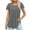#Solid Color-Gray, variant on Plus Size Blouses for Women Short Sleeve Crewneck Pleated Tunic Tops Summer Flowy Casual Shirts (S, White)