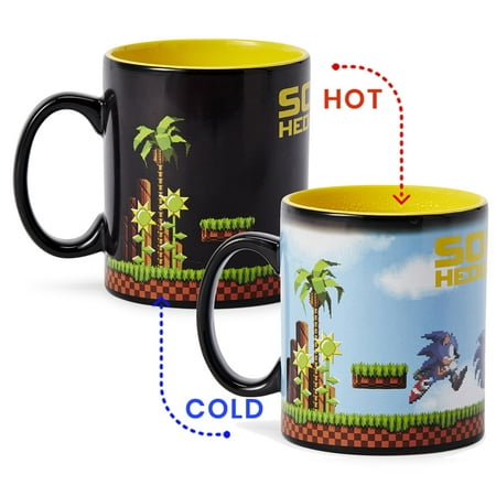 

Sonic the Hedgehog Heat Changing 16-Bit Ceramic Coffee Mug | Holds 16 Ounces