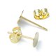thumbnail image 3 of 20Pcs 304 Stainless Steel Stud Earring Findings Flat Round Pad Base Earring Settings with 20Pcs Friction Ear Nuts Golden 6x0.3mm Pin: 0.7mm, 3 of 6