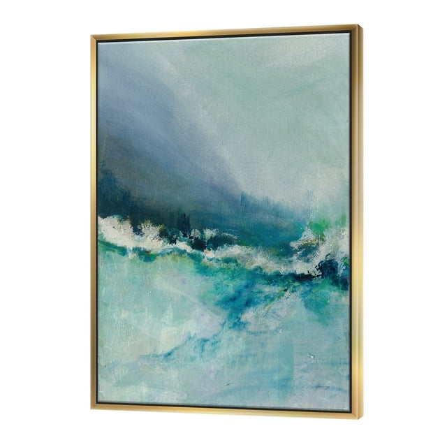 Indigo Abstract Watercolor Blue - Nautical & Coastal Framed Canvas