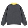 thumbnail image 4 of Casual Sweatshirts for Men Fall Trendy Plain Pullover Tops Loose Crewneck Sweatshirt Tops Long Sleeve Mens Clothes (M, Dark Gray|Collared), 4 of 4