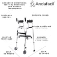 thumbnail image 2 of Andadera Ortopedica Vertical Andafacil con Ruedas Ergonomica Andafacil Andadera, 2 of 2