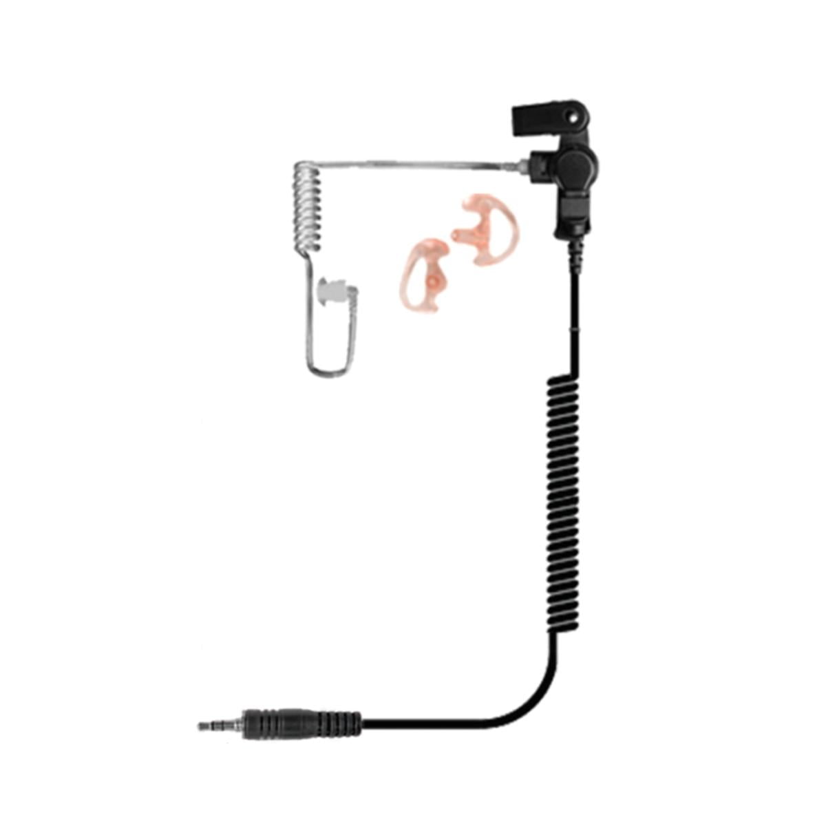 REPLACEMENT COILED BLACK ACOUSTIC TUBE FOR FOX LISTEN ONLY EARPHONE EARPIECE