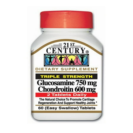 Glucosamine Chondroitin 60 Tablets - 21St Century Glucosamine And Chondroitin Triple Strength - 60 Tablets