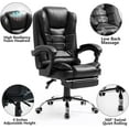 Black HighBack Massaging Reclining Office Chair with Adjustable Height and Armrest, 280 lb