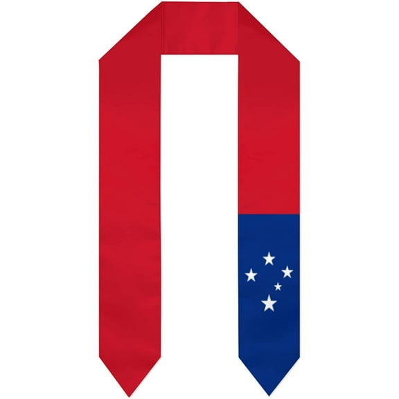 DABOYOZHZH Samoa Flag Graduation Shawl Sash Stole Wraps Scraf For International Study Pride Women Men