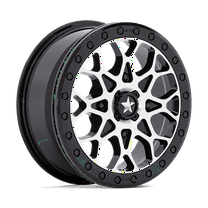 MSA Offroad Wheels Cast Aluminum Wheel MA48 15x6 4x156 G-BLK-MACH BLK-RG 38mm, MA048BD15604438