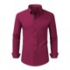 thumbnail image 2 of Blusa y camisa de manga larga con cuello vuelto para hombre, estilo informal, a la moda, con botones y solapa, transpirable, de poliéster, 2 of 5