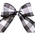 thumbnail image 4 of Value Ribbon Cambridge 2.5" X 25 YD Wired Buffalo Gingham Ribbon for Gift Wrapping and Crafts, Black and White Plaid, 4 of 4