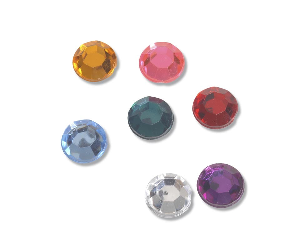 Assorted Round Rhinestones 8mm
