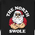 thumbnail image 3 of Instant Message - Christmas Santa Claus North Swole - Men's Crew Neck Fleece Pullover, 3 of 6