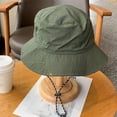 thumbnail image 4 of HOMEIORA Waterproof Bucket Rain Hat with Chin Strap Quick Dry Packable Boonie Sun Hat Safari Hat UV Protection - Army Green, 1 Pack, 4 of 6