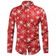 thumbnail image 1 of Nueva camisa de hombre de manga larga con botón de solapa de impresión digital 3D de Navidad Pompotops oipoqjl26807, 1 of 9