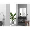 thumbnail image 3 of Castello USA Inc Pyramid 24" Solid Surface Manmade Stone Bathroom Sink in Black, 3 of 7