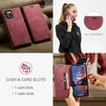 thumbnail image 3 of Nalacover Wallet Case for iPhone 14 Pro, Premium PU Leather Card Slots Holder RFID Blocking Flip Folio Cover with Magnetic Closure Kickstand Soft Silicone Shockproof Case for iPhone 14 Pro,Red, 3 of 10