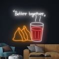 thumbnail image 4 of Handmadetneonsign Better Together Neon Sign, Chai Samosa India Wall Art Decor, India Food Wall Decor, 4 of 5