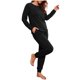 thumbnail image 2 of Camisón de talla grande Gibobby Conjunto de pijama para mujer Ropa de dormir de Manga larga Suaves con bolsillos Negro M, 2 of 5