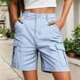 thumbnail image 2 of Razzly Harem Shorts for Women plus Size Christmas Shorts for Women Short Formal Dress for Women Walking Shorts for Women Seersucker Shorts Women Shorts for Women Women's Shorts Pajama(Light Blue,L), 2 of 5