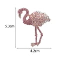 thumbnail image 5 of Hyasfey Flamingo Full Diamond Brooch Alloy Animal Corsage Sparkling Clothing Accessories Fashion Brooch Pin for Women, 5 of 7