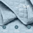 thumbnail image 3 of Bare Home Quilt Set - 3 Piece - Diamond Stitched Bedspread Coverlet - Full/Queen, Light Blue, 3 of 9