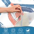 thumbnail image 3 of Yayeee Kitchen Curtains Tier Pair Light Filtering 27"x24" Rod Pocket Short Cafe Window Panel, White Hand Drawn Sailboats, 3 of 6