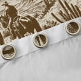 thumbnail image 4 of Castle Fairy Boys Girls Western Cowboys Black Out Curtains,Botanical Plants Desert Cactus Curtains Pack of 2 (42x63 Each),Southwestern Vintage Aesthetic Bedroom Curtains,Lightweight Room Decor, 4 of 6