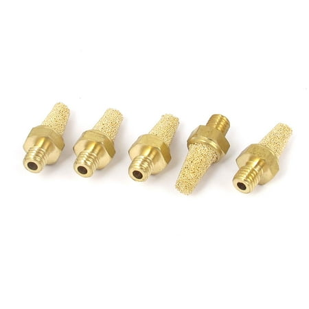 Pneumatic Exhaust Muffler - M5 Thread Brass Pneumatic Air Exhaust Breather Muffler Filter 5pcs