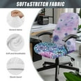 thumbnail image 6 of Xoenoiee Boho Mandala Marble Print Office Chair Cover Stretchable Universal Computer Chair Cover Soft Washable Seat Covers Dustproof Desk Armchair Rotating Chair Slipcovers, S, 6 of 7