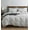 White, variant on Virtu Comforter Sets, Chevron Duvet Cover Set With Insert and Pillow Shams, 4-Pc All Season Bedding Comforter Set, Queen White