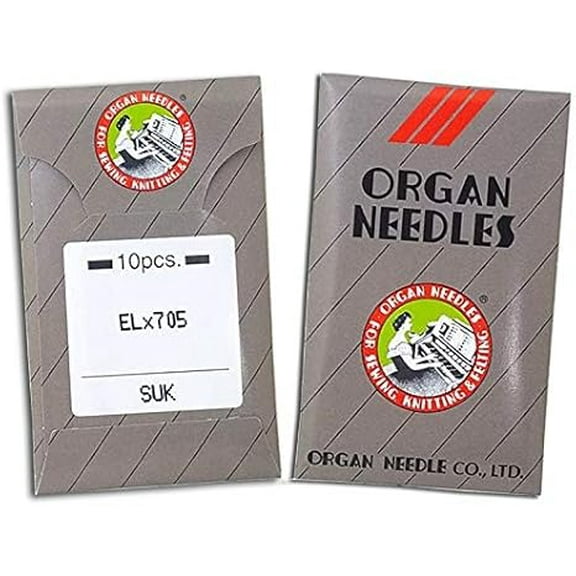 Teamwork 20 Organ ELX705 Regular Sharp or Ball Point Flat Shank Portable Serger Coverstitch Needles ~ Multiple Sizes! (80/12 Sharp)