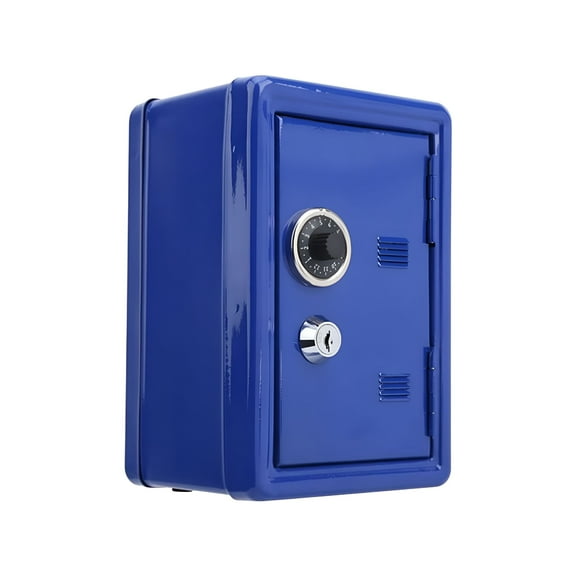 LAMIRO Mini Kids Safe Locker with Single Digit Lock,Blue