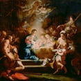thumbnail image 3 of Conca, Sebastiano 15x15 Black Modern Framed Museum Art Print Titled - The Adoration of the Shepherds, 3 of 5