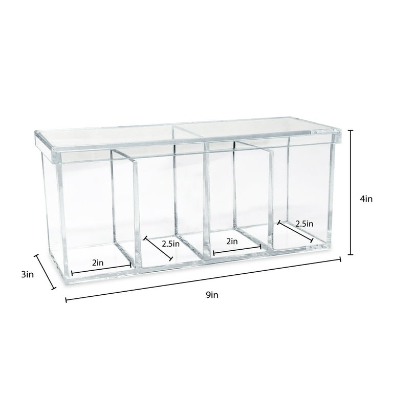 Isaac Jacobs 8-Compartment Clear Acrylic Drawer Organizer (13 L x