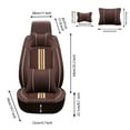 thumbnail image 5 of Tuqiang Front car seat covers leather. for Mercedes-Benz for E200 2000-Present 2 Seats Airbag Compatible Waterproof Front Rear Cushion Protector with Pollow and Headrest Coffee, 5 of 5