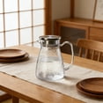 thumbnail image 6 of YingYouFu Summer Pitcher with Lid and Spout Water Pitcher Bedside Water Carafe Vintage Jug for Juice Coffee Iced Tea Hot Cold Beverage Lemonade Fridge, 6 of 6