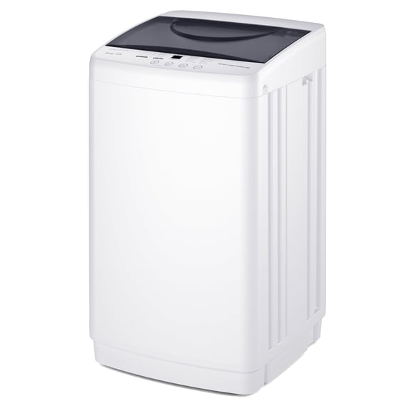 SHOUFTW Washing Machine, 10 Cycle Program with Air Dry, 1.06 cu.ft Compact Washer, Stainless Steel Tub, 16.93 x 17.05 x 29.13 in for Apartments Dorms RVs, White