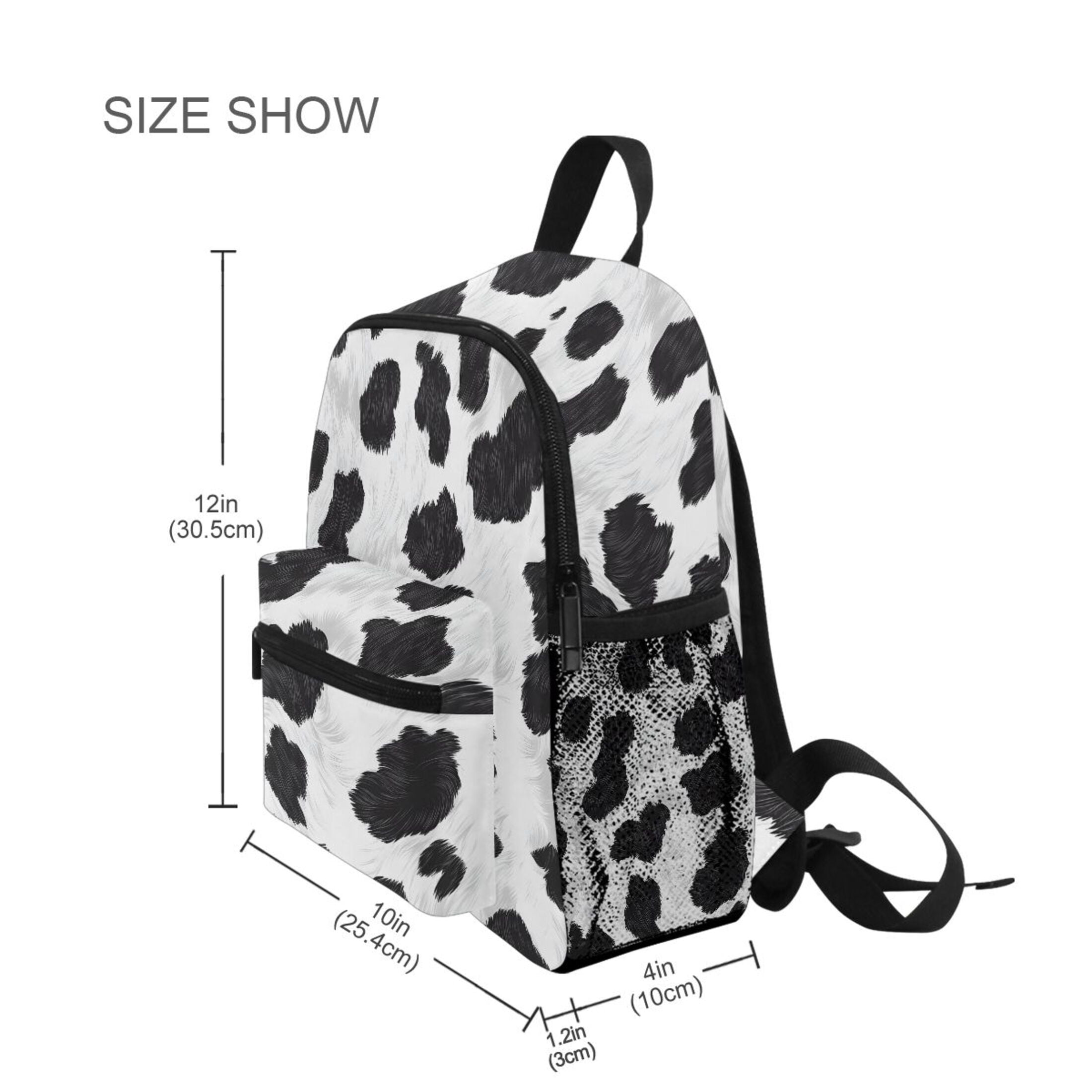 ALAZA Cow Print School Backpack Small Bookbag Mini Bags