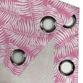 thumbnail image 4 of Ambesonne Leaves Grommet Curtain, Pink Aloha Leaf Botanical, 50"x72", Pink and White, 4 of 5