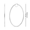 thumbnail image 5 of LeCalla 925 Sterling Silver Light-Weight Italian Design Click Top Large Hoop Earrings Jewelry for Women and Teen 80MM, 5 of 9